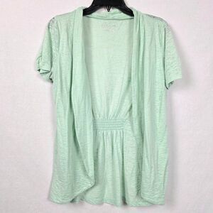 Maurices XL Mint Open Front Cardigan Short Sleeve
